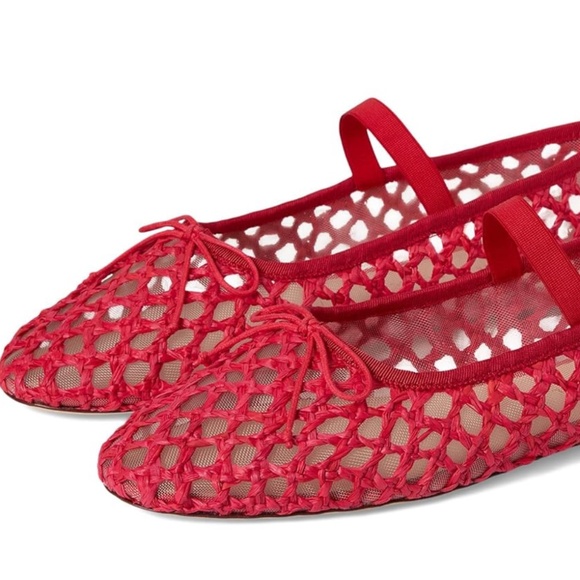 Loeffler Randall Women's Leonie Ballet Flat, Red - Picture 1 of 5